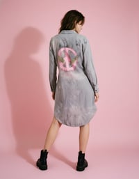 Image 1 of PEACE HANDGEFÄRBT ✘  HEMDKLEID ✘ IBIZA PRINT  ✘ VINTAGE  ✘ UPCYCLED 1
