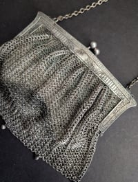 Image 8 of Leather lined chainmail purse 