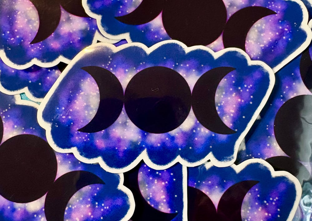 Image of Triple Moon Goddess Sticker