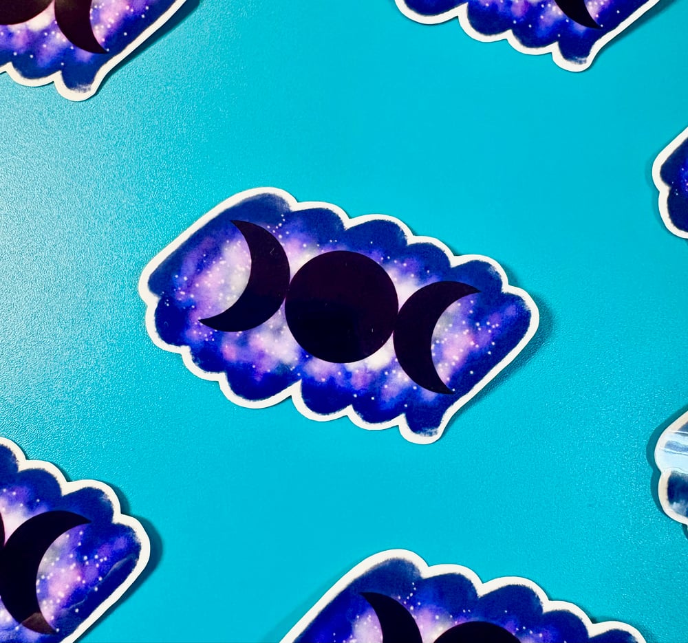Image of Triple Moon Goddess Sticker