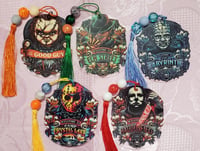 Image 1 of Horror Movie Villain Themed Round Bookmarks 