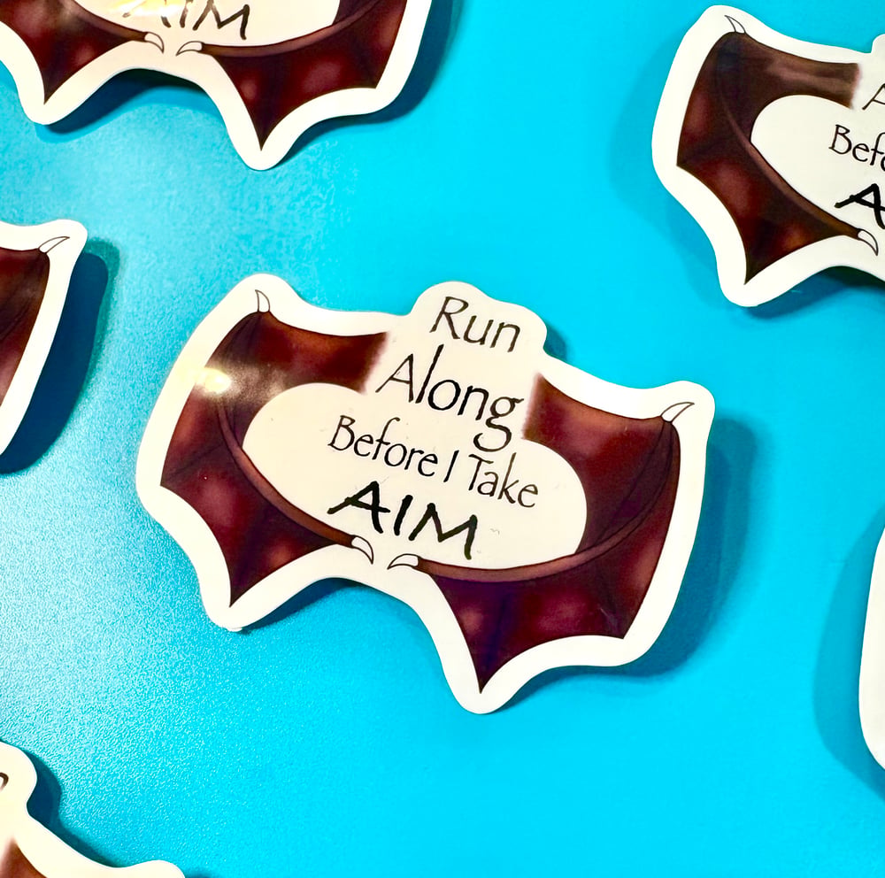 Image of Run Along Before I Take Aim Sticker