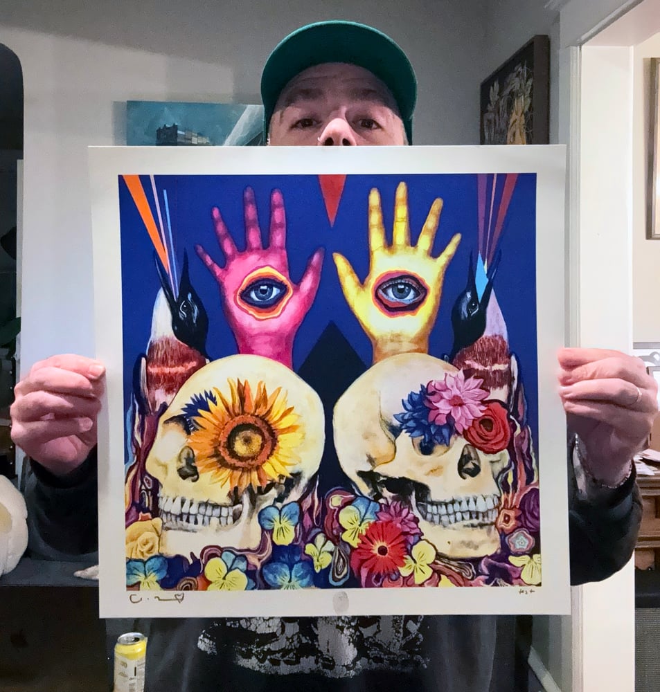 Image of “Sentient” 17”x17" Test print