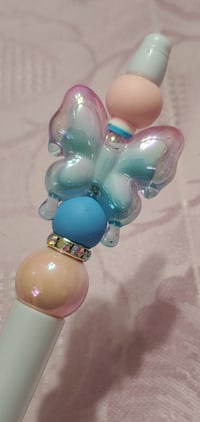 Image 3 of Colorful Butterfly Acrylic Charm Beaded Pens 