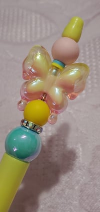 Image 4 of Colorful Butterfly Acrylic Charm Beaded Pens 