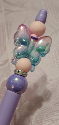 Image 6 of Colorful Butterfly Acrylic Charm Beaded Pens 