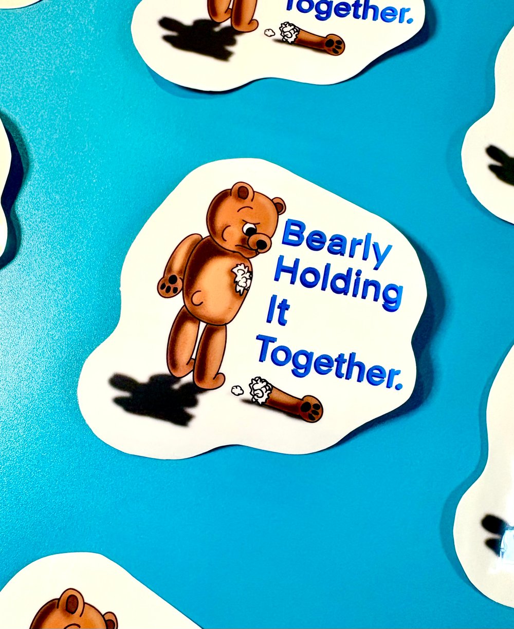Image of Bearly Holding It Together Sticker
