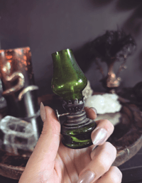 Mini green oil lamp 