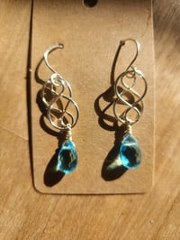 Image 1 of Blue Topaz Statement Earrings