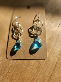Image 2 of Blue Topaz Statement Earrings