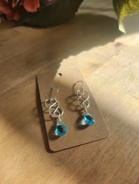 Image 3 of Blue Topaz Statement Earrings