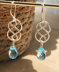 Image 5 of Blue Topaz Statement Earrings