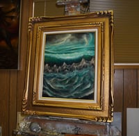 Image 2 of The Flood - original oil panting on wood panel, from "Sorcery: Contested Realm"