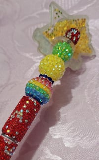 Image 2 of Rainbow Girl Bling Rhinestone Shakers Beaded Pens 