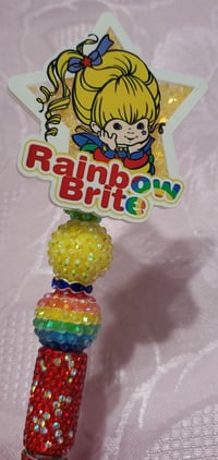 Image 3 of Rainbow Girl Bling Rhinestone Shakers Beaded Pens 