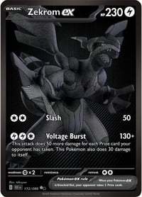 Zekrom ex - 172/086 - SV: Black Bolt - Near Mint
