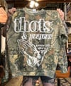 THOTS&PRAYERS CAMO CREWNECK SWEATERS**