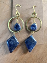 Image 3 of Midnight Tide Lapis Earrings