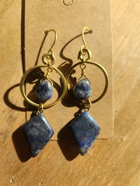 Image 4 of Midnight Tide Lapis Earrings