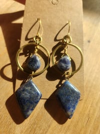 Image 5 of Midnight Tide Lapis Earrings