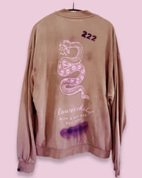 Image 2 of FLOWER CHILD HOODY JACKE ⛧°SCREENPRINT ⛧° OVERSIZED ⛧° UNISEX