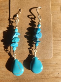 Image 2 of Skyfall Turquoise Handmade Earrings
