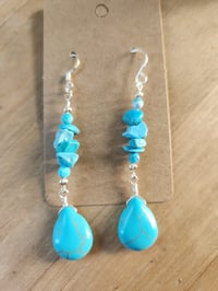 Image 4 of Skyfall Turquoise Handmade Earrings