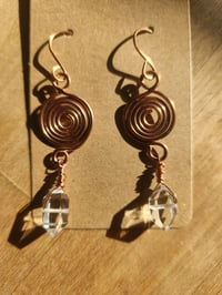 Image 2 of Sunspell Crystal Spiral Earrings