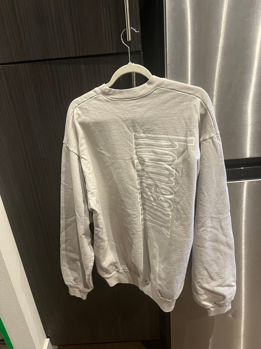 XL**LA APPAREL CEMENT DOUBLE-SIDED**CEMENT CREWNECK