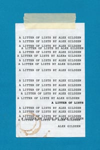 Image 1 of A Litter of Lists by Alex Gildzen (Pre-Order)
