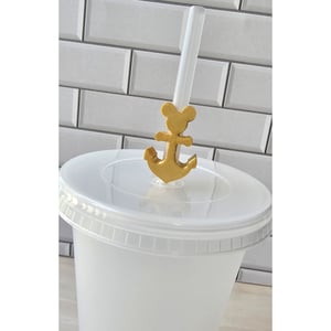Image of Disney Cruise Anchor Straw Topper