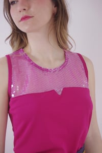 Image 1 of Sparkle --- débardeur pailleté dos nageur 