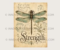 FAITH DRAGONFLY — “Anchored in Truth” (ISC)  8 Rubber Stamps