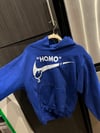 COBALT BLUE thirsty homo LA APPAREL HOODIE