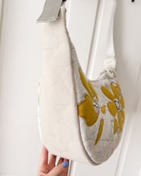 Image 4 of Upcycled Quilt Patchwork Crescent Shoulder Bag