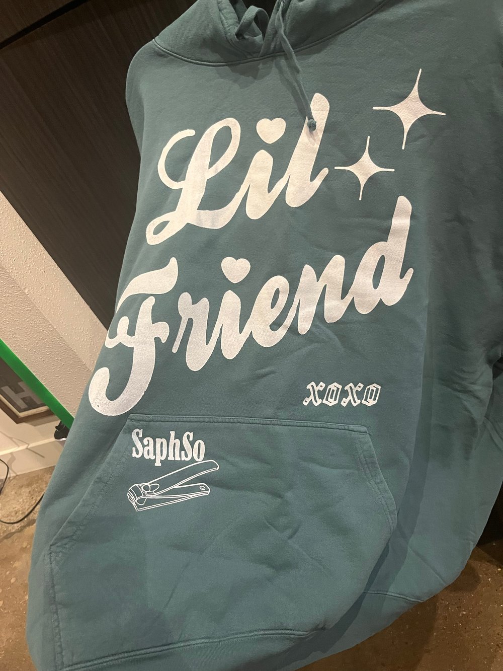 3XL CACTUS CHAMPION HOODIE "LIL FRIEND" YT INK FRONT&BACK
