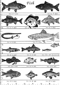 Image 1 of Fish Rubber Stamps P56