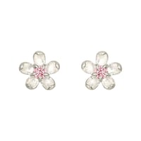 Flower Stud Earrings, Pink