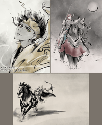 FE3H Ink Brush Postcards