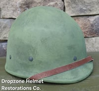Image 2 of   WWII Repro Hawley M1 Helmet Liner. Rayon Webbing & sweatband (Black hardware) 