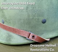 Image 9 of   WWII Repro Hawley M1 Helmet Liner. Rayon Webbing & sweatband (Black hardware) 