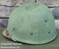 Image 6 of WWII Repro Hawley M-1 Helmet Liner. Rayon-HBT Webbing & sweatband. 