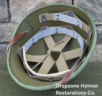 Image 1 of WWII Repro Hawley M-1 Helmet Liner. Rayon-HBT Webbing & sweatband. 
