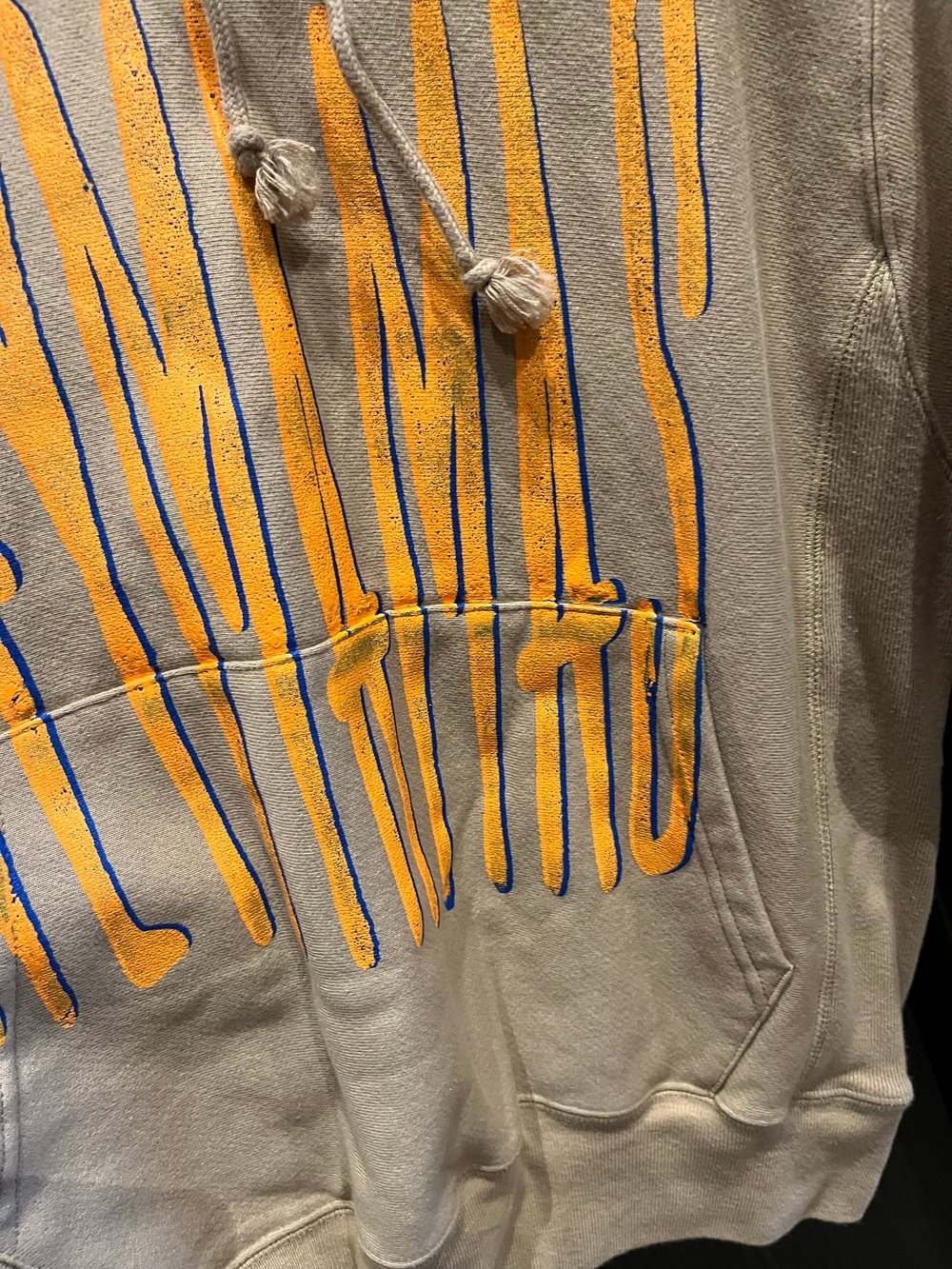 S TAN REVERSE WEAVE CHAMPION "HEYMAMAS" HOODIE 
