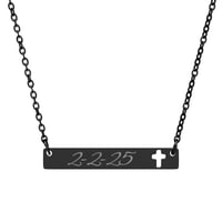 Image 2 of Horizontal Bar Necklace (Engraving) Personalize (Text Only)