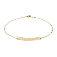 Image 2 of Curved Bar Anklet (Engraving)