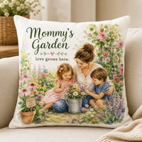 Image 3 of Mommy’s Garden – Love Grows Here Pillow Cover (Diverse Collection)