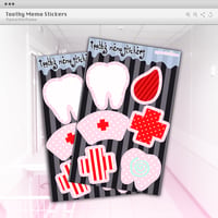 Image 1 of Toothy Pastel Memo Sticker sheet