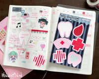 Image 2 of Toothy Pastel Memo Sticker sheet