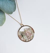 Image 4 of Moss Meadows Marble Round Pendant 